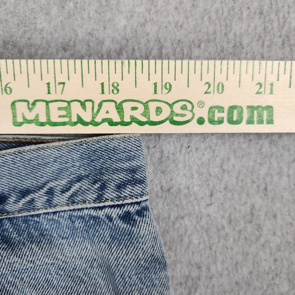Lee Jeans Mens 40x32 Blue Denim Cotton Light Wash Regular Fit Straight Leg